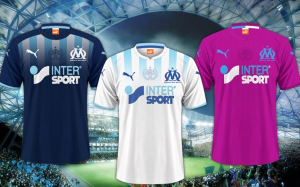 Montaje de Camisetas Puma Olympique Marsella Montaje de Camisetas Puma Olympique Marsella
